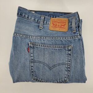 Levi's 569 Loose Straight Jeans 42x32 Blue Denim Mens 00569-1271